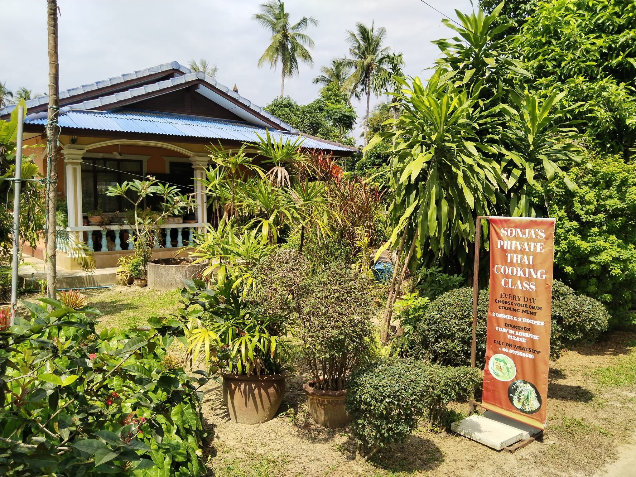 Cooking class garden